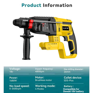 High-Power Cordless Rechargeable Hammer Drill