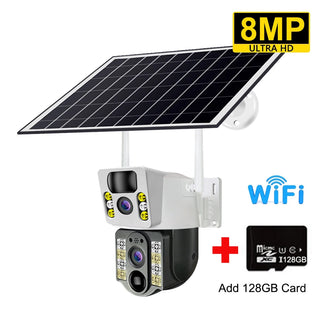 Wireless Dual Lens Solar Security Camera