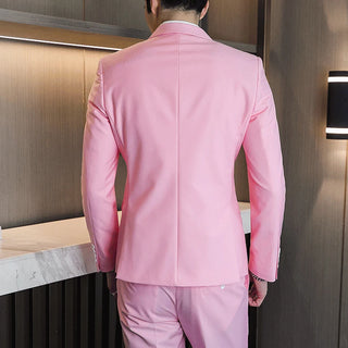 S-6XL Blazer Pants Men's Double-breasted Suit Jacket and Trousers Men's Casual Business Suits Groom's Wedding Dress Party Tuxedo