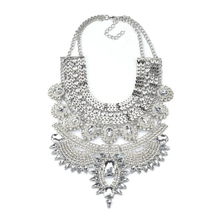 Vintage Crystal Choker Party Necklace