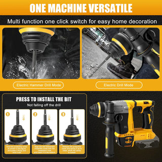 Cordless Rotary Jackhammer Impact Hammer Drill