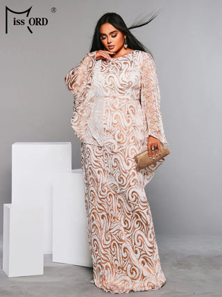 Luxury Geometric Sequin Evening Party Dress - Epictzar Intl.