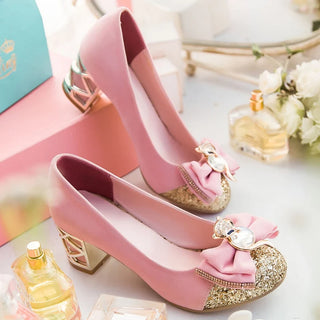 Luxury Crystal Bow-tied Party Shoes