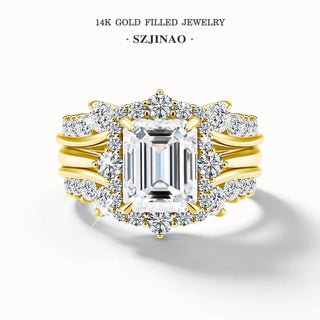 Luxury 14K Gold Engagement Bridal Ring