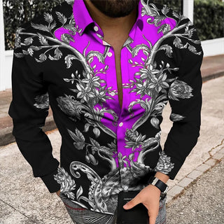 Men's Floral Pattern 3D Printed Shirt