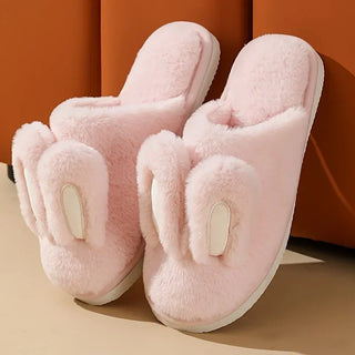 Plush Cute Rabbit Anti Slip Cotton Slippers