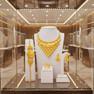 Elegant Luxury Floral Design Jewelry Set