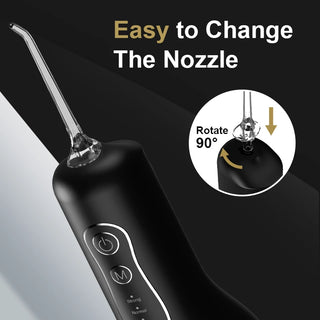 Oral Irrigator Portable Dental Water Flosser USB Rechargeable Water Jet Floss Tooth Pick 4 Jet Tip 260ml 4 Modes Teeth Clean