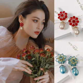 Trendy Original Flower Pearl Earring
