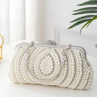 Pearl Evening Bridal Party Clutch Purse
