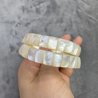 AAAA Natural White Fritillaria Stone Bay Pearl Jewels Bracelet Natural Fahion Stone Bangle for Woman And Man Wholesale !