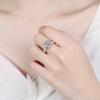 Platinum 18K White Carat Gold Moissanite Ring
