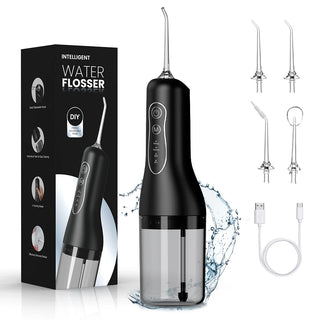 Oral irrigator USB rechargeable dental floss portable dental sprayer 260ML water tank waterproof oral care cleaning