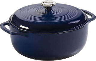 6 Quart Enameled Cast Iron Dutch Oven with Lid - Dual Handles - Oven Safe up to 500° F or on Stovetop - Use to Marinate, Cook, B