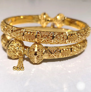 Luxury Dubai 24k Real Gold Plated Women's Bracelet Designer Copper Charm Bangles Indian Jewelry Accessories Gifts Trends 2025
