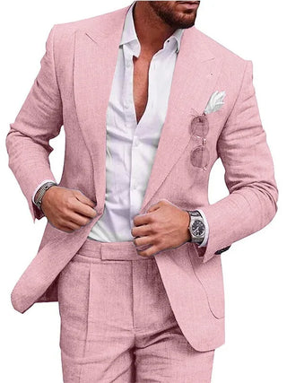 Luxury Brand Linen Business Suit