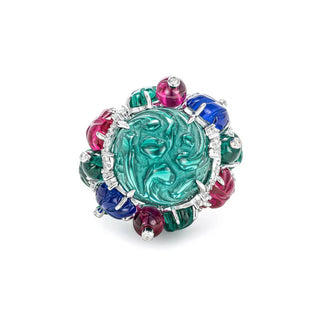 Vintage Gemstone Engagement Cocktail Ring