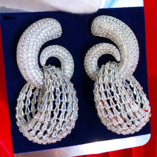 Luxury Fashion Hollow Big Pendant Earring