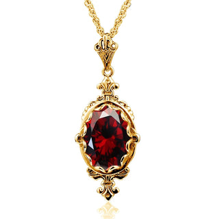 Trendy Garnet Vintage Wedding Pendant