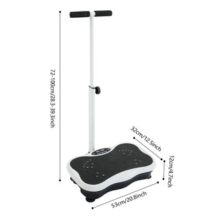 Vibration Plate Exercise Machine with Handrails Full-body Workout Vibration Plate Equipment Adjustable Design