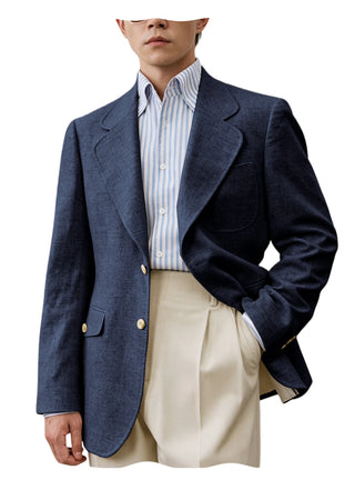 Linen Single Breasted Blazer Business Suit