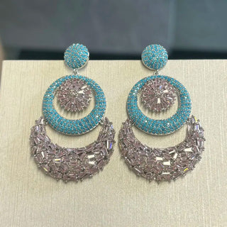 Women Round Geometric Earring