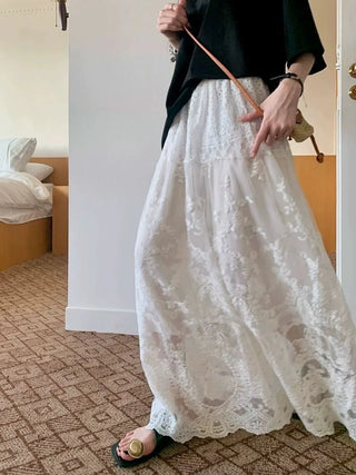 French Sweet Princess Lace Skirt