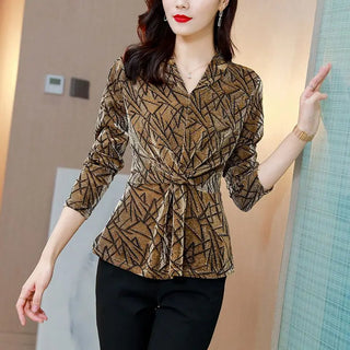 Elegant Stylish Vintage Printed Blouse