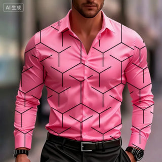 Men's Business Casual Long Sleeved Shirt