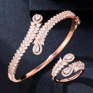 GODKI Luxury Trendy Saudi Arabia Bangle Ring  Jewelry Sets For Women Wedding Party Indian Dubai brincos para as mulheres 2023