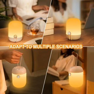Portable LED Night Light Touch 3 Colors Dimmable Desk Lamp Rechargeable Bedside Eye Protection Reading Lamp Timed Ambient Light