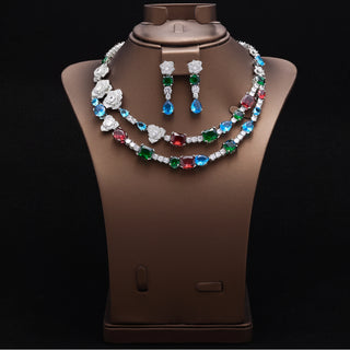 Luxury Sparkling Crystal Jewelry Set