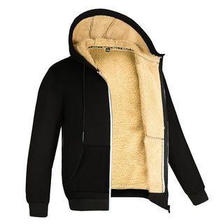 Lambswool Warm Sports Fleece Hooded Jacket