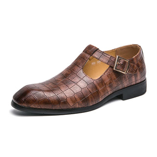 Men Buckle Strap Handmade Loafers Shoes