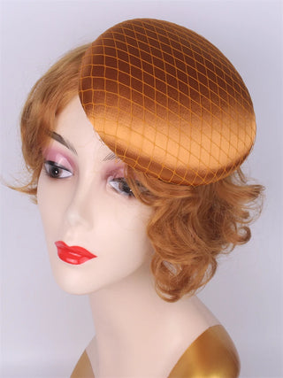 Flower Fascinators Hats Party Wedding Women Satin Pillbox Cap Elegant Ladies Church Occasion Race Millinery Feather Hair Access