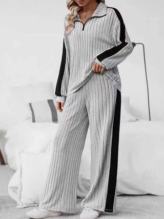 2piece Woman Outfit 3xl 4xl 5xl Female Clothing Spring Ribbed Knit Top and Trouser Plus Size Elegant Sets Wholesale Dropshipping