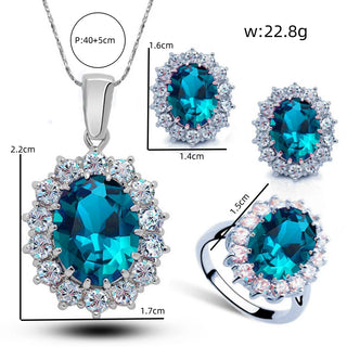 Women Wedding Engagement Jewelry Set