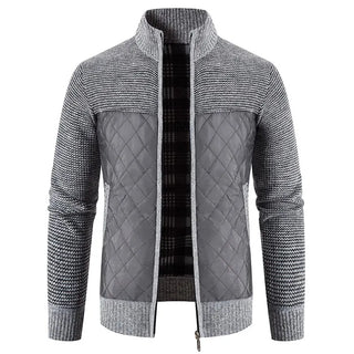 Autumn Winter New Men's Jacket Slim Fit Stand Collar Zipper Jacket Men Solid Thick Warm Jacket Men Sweater