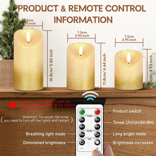 6pcs Led Flameless Electric Candles Remote Electric Rechargeable Flameless Candle Operated for Christmas Halloween Home Decor