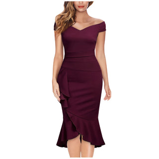 Women's Elegant Off Shoulder Party Dress