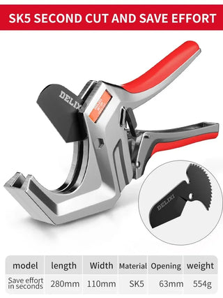 PPR Scissors Professional Cutting Pipe Cutter Electric Line Hot Melt Water Pipe Cutting Tool Artifact PVC Pipe Cutter