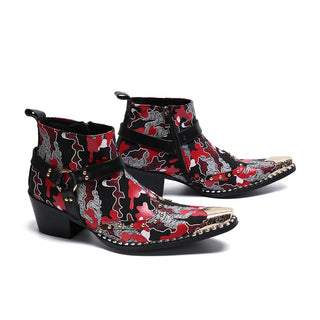 Metal Toe Riveted Studs Loafers Shoes