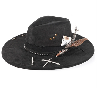 Retro Suede Fedora Jazz Party Hats
