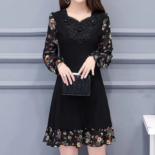 Elegant Embroidery Vintage Long Sleeve Dress - Epictzar Intl.