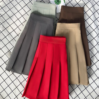 High Waist Pleated Mini Skirts