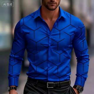 Men's Business Casual Long Sleeved Shirt