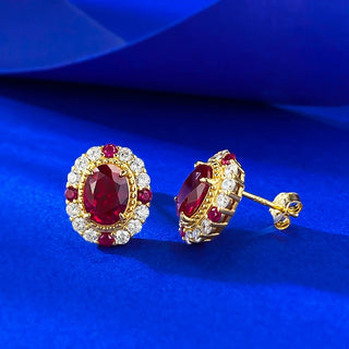 Diamond Gemstone Vintage Ear Studs Earrings