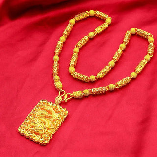 Men 24K Gold Dragon Head Necklace & Pendant - Epictzar Intl.