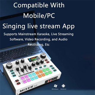 Live Streaming Sound Card DJ Mixer Effects