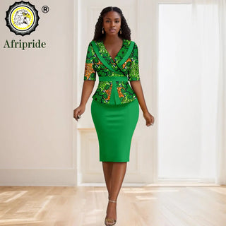 African Women Elegant Dashiki Attire Skirts Set